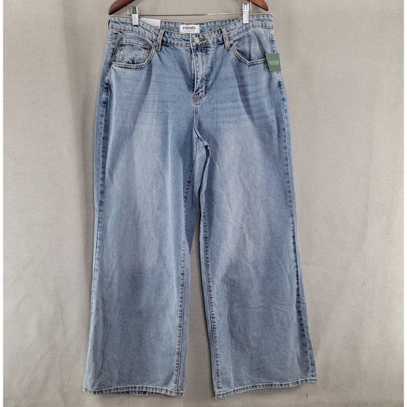 RSQ Denim - RSQ Baggy Wide Leg Jeans Relaxed Light Wash Low Rise NEW Womens 33 Denim